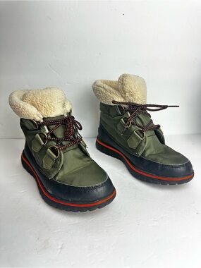 Sorel Cozy Carnival Boots Women's Size 7.5 EU 38.5 Shoes Waterproof Winter Green